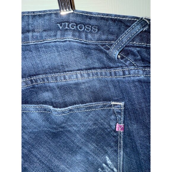 Vigoss The Boyfriend Rolled Up Skinny Distressed Jeans Size 24 - Picture 9 of 11
